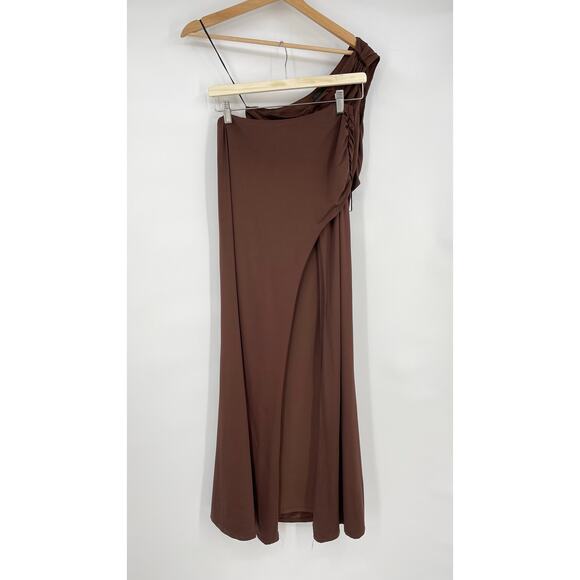 Michael Costello x REVOLVE | Dakoa Gown in Chocolate Brown Cut Out Maxi Dress XS - Picture 3 of 14